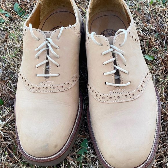 HS TRASK Oxford Derby Shoes Mens 8 Womens 10 Tan Leather Lace Up main image 9